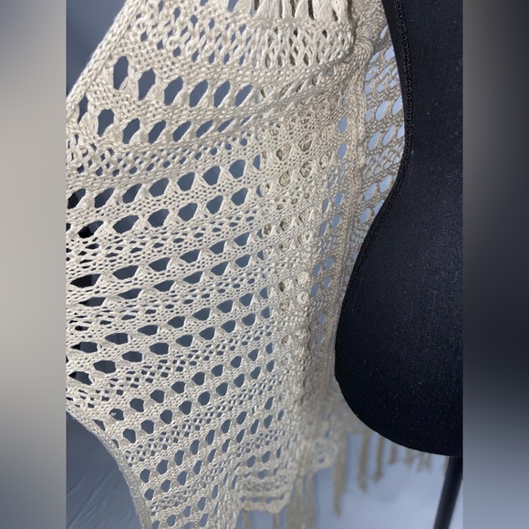 Open Knit Cardigan Taupe Large - Picture 4 of 9